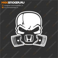 Наклейка - Череп Honda