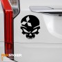 Наклейка на авто - Череп с логотипом MITSUBISHI