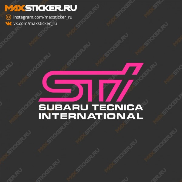 Наклейка на авто - STI Subaru Tecnica International