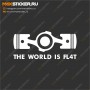 Наклейка на авто - The world is flat