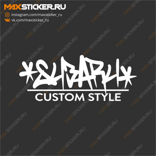 Наклейка на авто - SUBARU Custom Style