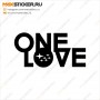 Наклейка на авто - SUBARU One Love