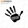 Наклейка для SUBARU - Рука STI