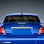 Наклейка для SUBARU - My Subaru, My Rules!