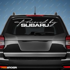 Наклейка на авто - Powered by SUBARU