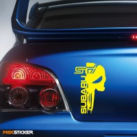 Наклейка для СУБАРУ - Череп SUBARU STI
