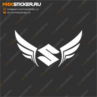 Наклейка - SUZUKI с крыльями