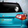 Наклейка на авто - Череп с логотипом SUZUKI