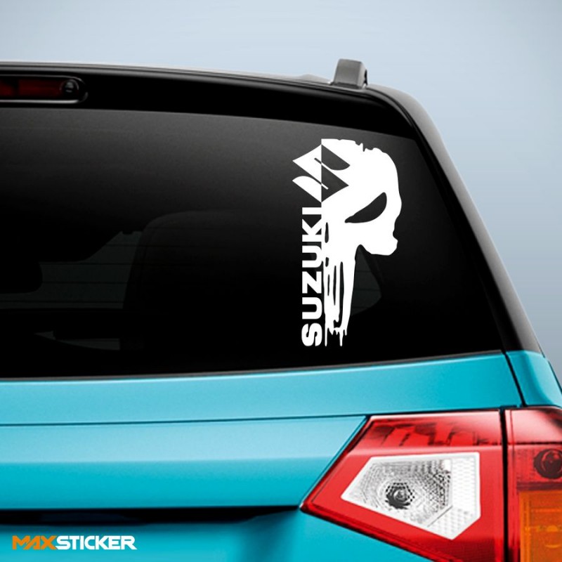 Наклейка на авто - Череп Suzuki