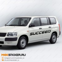 Наклейка на борт TOYOTA SUCCEED