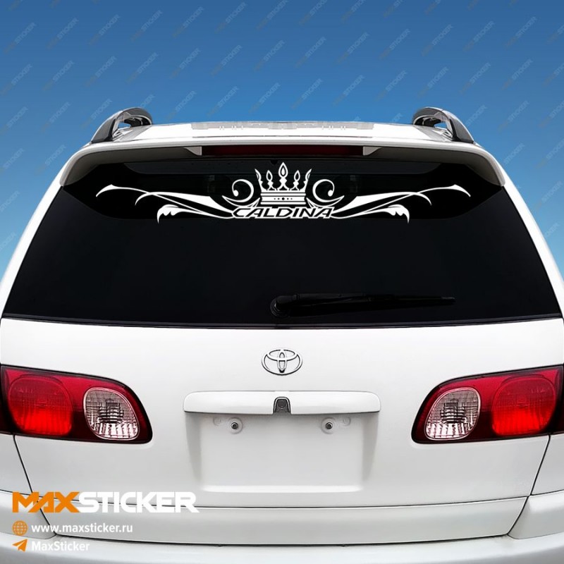 Наклейка на заднее стекло для TOYOTA CALDINA