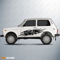 Наклейки на борта НИВЫ 4х4