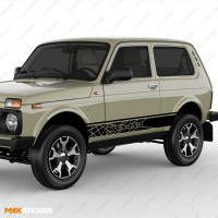 Наклейки на борт ВАЗ НИВЫ 4x4