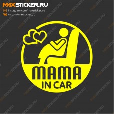 Наклейка на авто - MAMA in car