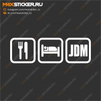 Наклейка - Ем Сплю JDM