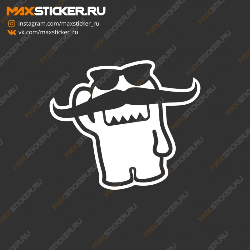 JDM наклейка на авто - Domo с усами