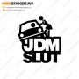 JDM наклейка на авто - JDM SLUT