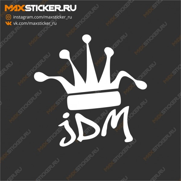 JDM наклейка на авто - JDM Корона