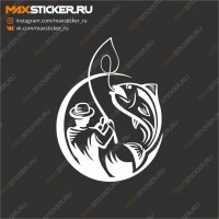 Наклейка на авто - Рыбалка!