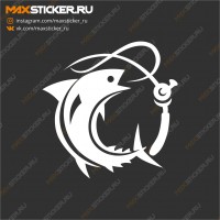 Наклейка на авто - Рыбалка!