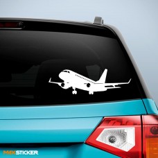 Наклейка на авто - Самолёт Embraer 170