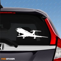 Наклейка на авто - Самолёт Ту-134