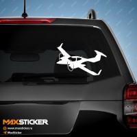 Наклейка на авто - Самолёт DA-42