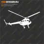 Наклейка на авто - Вертолёт Ми-2