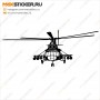 Наклейка - Военный вертолёт Ми-8МТ
