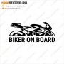 Наклейка на авто - Biker on board!
