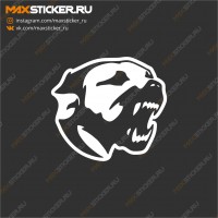 Наклейка - Собака с оскалом