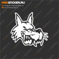 Наклейка на авто - Волк