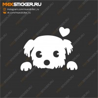 Наклейка - Милый щенок