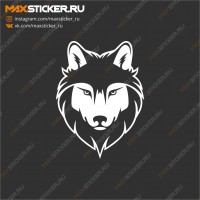 Наклейка на авто - Волк