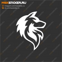 Наклейка - Голова волка