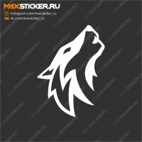 Наклейка - Голова волка