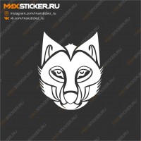 Наклейка - Волк на авто