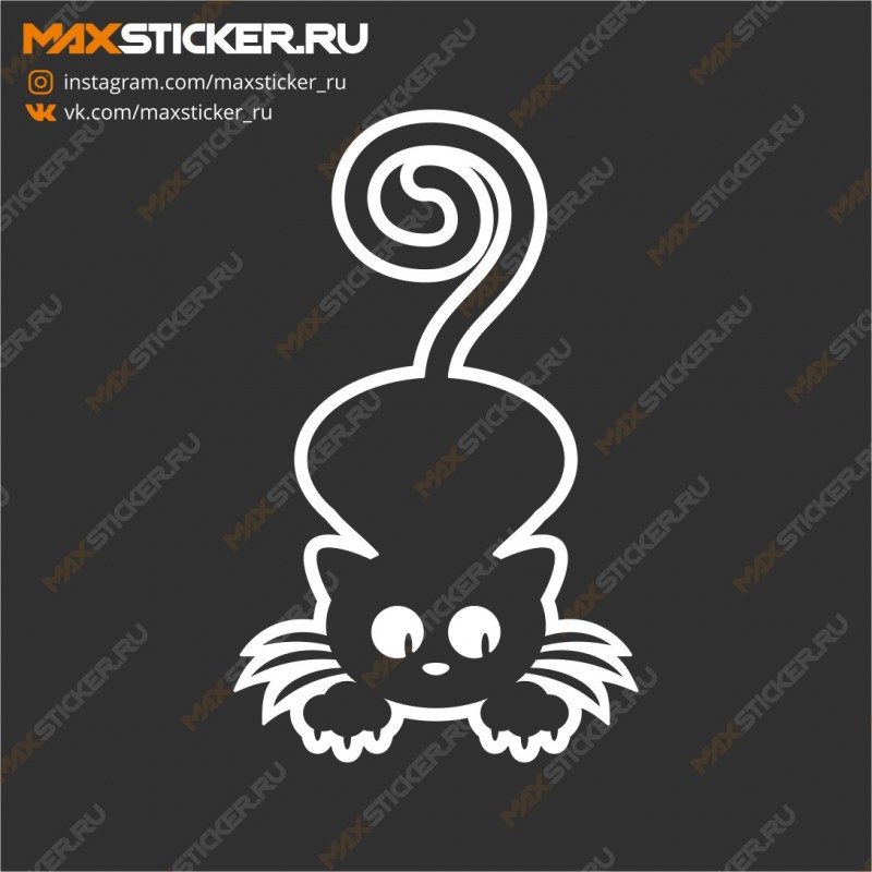 Наклейка на авто - Кошка