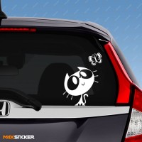 Наклейка на авто - Кот с бабочкой