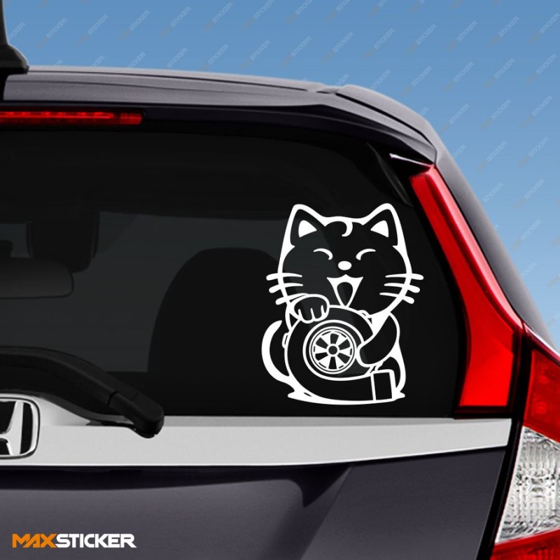 Наклейка на авто - ТУРБО Кот
