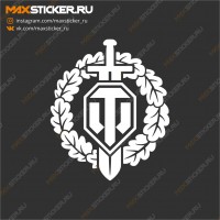 Наклейка - WOT с мечом
