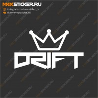 Наклейка на авто - Drift с короной