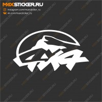 Наклейка на авто - 4x4 с горами