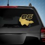 Наклейка на авто - Регион 86 Ханты-Мансийский автономный округ