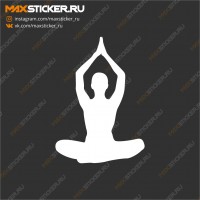 Наклейка на авто - Йога