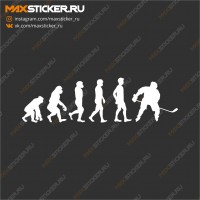 Наклейка - Эволюция хоккеиста