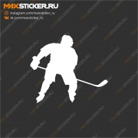 Наклейка на авто - Хоккеист