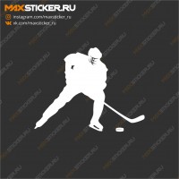 Автонаклейка - Хоккеист