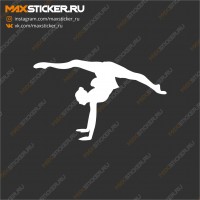 Наклейка на авто - Гимнастка