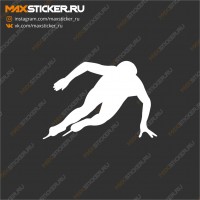 Наклейка на авто - Конькобежец
